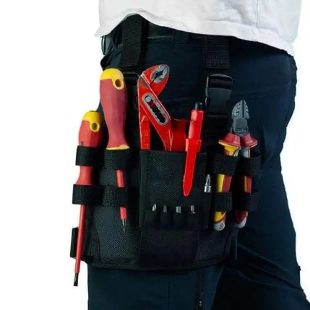 Repair Tool Bag Multi-Functional Oxford Cloth Auto Electrician Maintenance Tool Bag Wear-Resistant Leg Adjustable Tool Bag 4