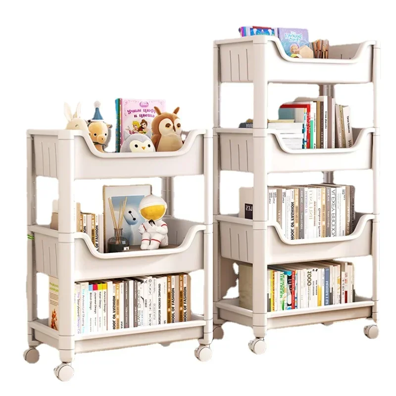 Scaffali per la casa dal pavimento al soffitto Organizzatore da scrivania semplice Carrello portaoggetti per giocattoli multistrato Scaffale per sala giochi per l'organizzazione domestica - immagine 6