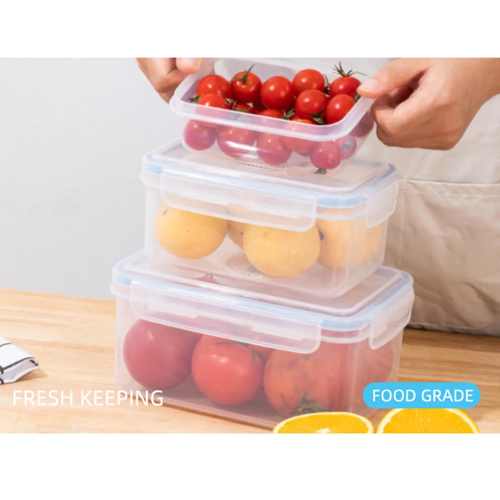 Vacuum Container with Pump, Oven Stackable Frige Portable Vacuum Seal  Container, Fresh Keeping Box for Fruits Salads Rice, Vegetables Kitchen 0.8L