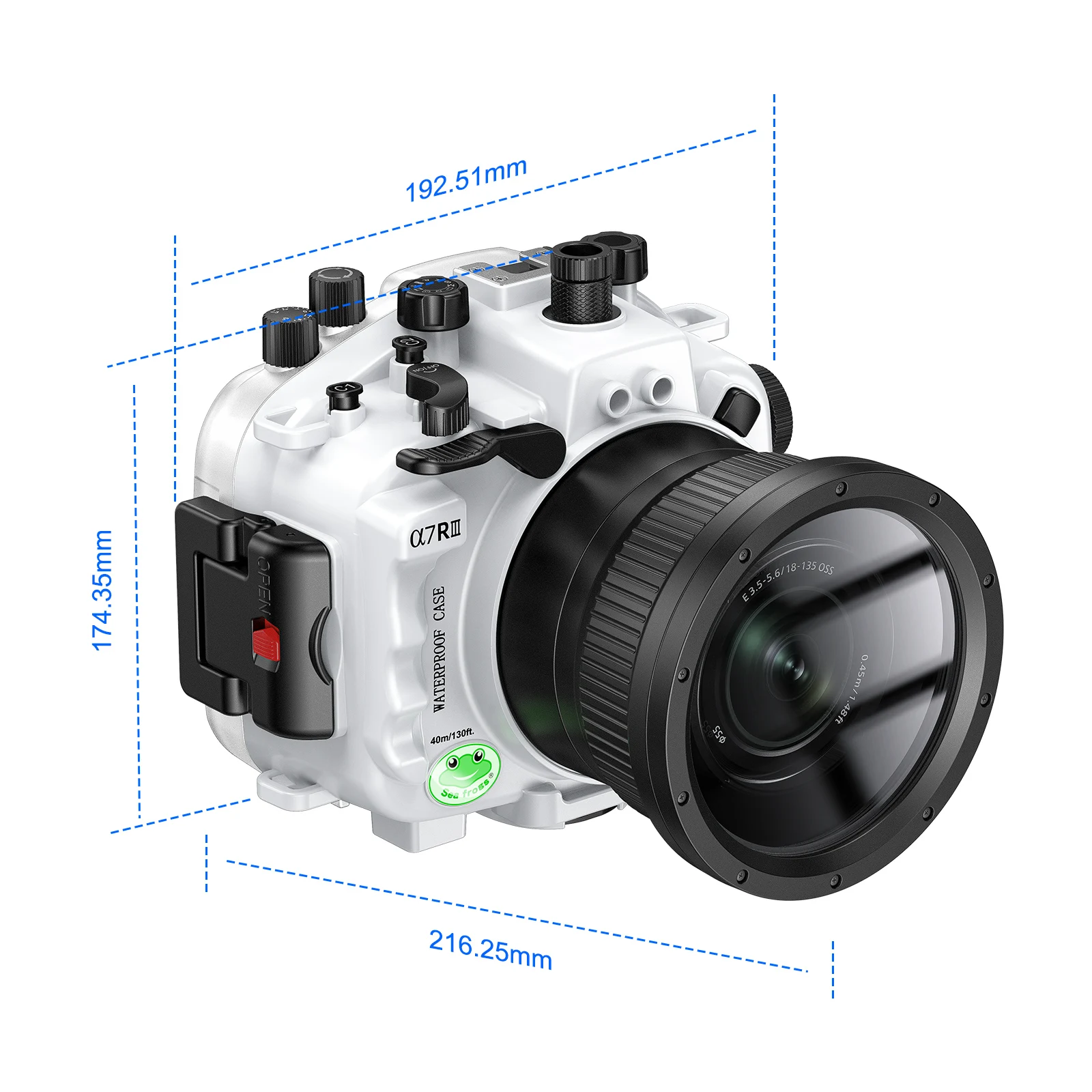 Seafrogs 2023 스쿠버 다이빙 카메라 케이스 커버, A7 RIII A7 III 수중 사진 장비 액세서리, 신상