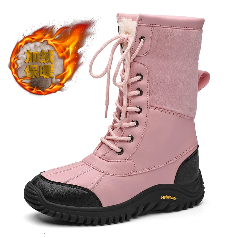 

Women Plus Size 35-42 Snow Boots Keep Warm Female Sport Mountain Hiking Boots Non-slip Girls Snow Cotton Boots