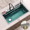 Stainless Steel Kitchen Sink Embossed Large Single Slot Cup Washer  Undermount Sink Left Side Drainage For Kitchen 4