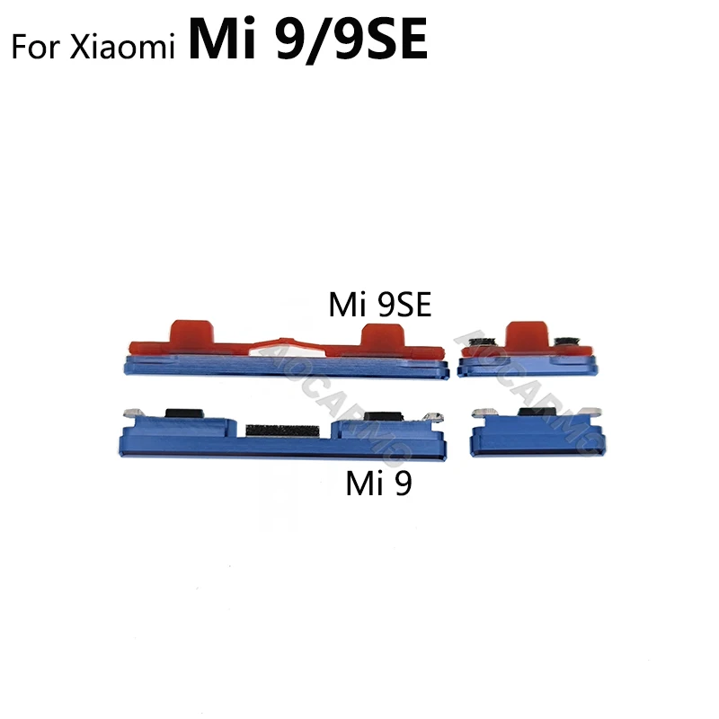 Aocarmo Side Button Key Volume For Xiaomi Mi 9 SE mi9 Power ON/OFF Volume Up/Down Replacement Repair Parts