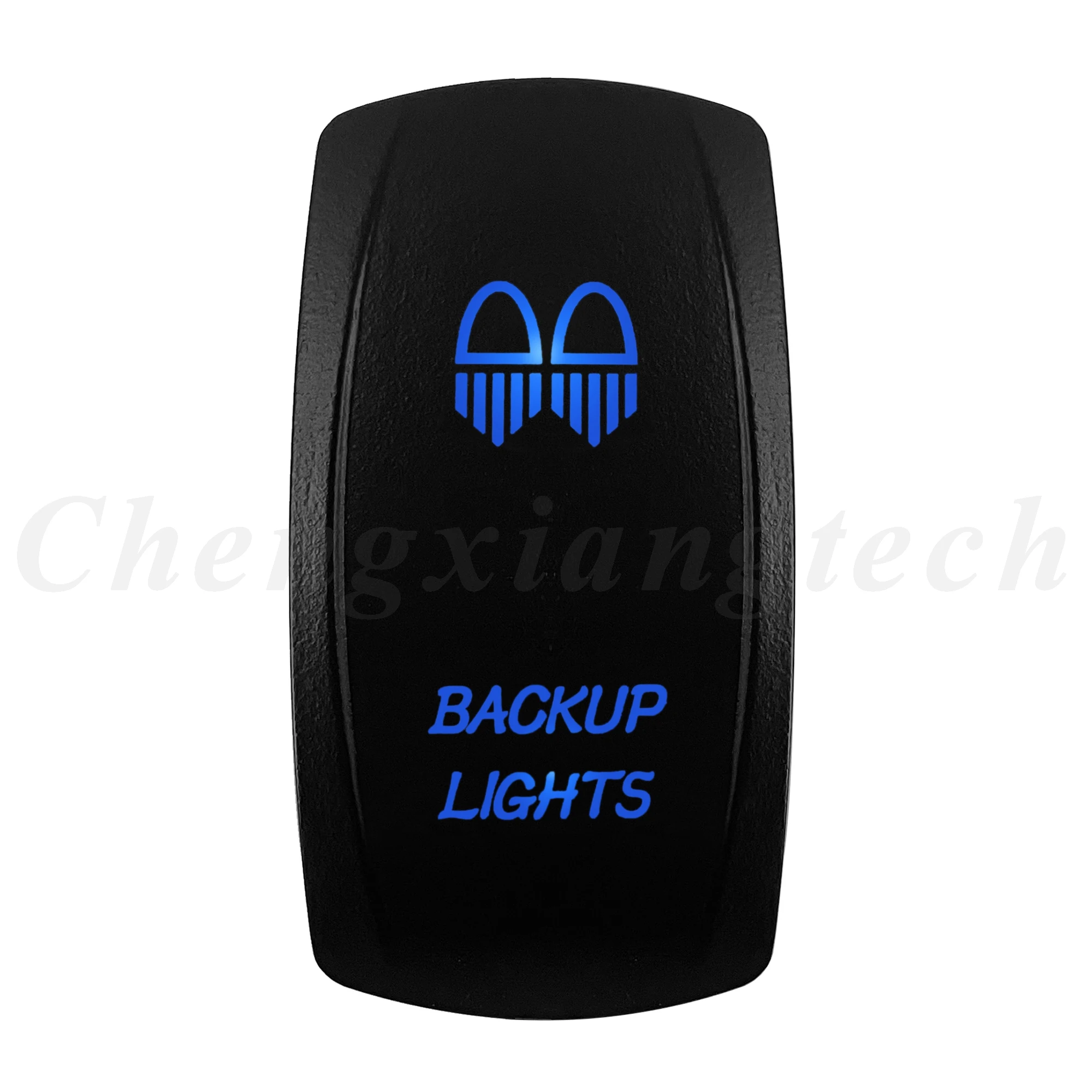 12V 20A Blue LED Waterproof Laser Rocker Switch - IP68 Rated