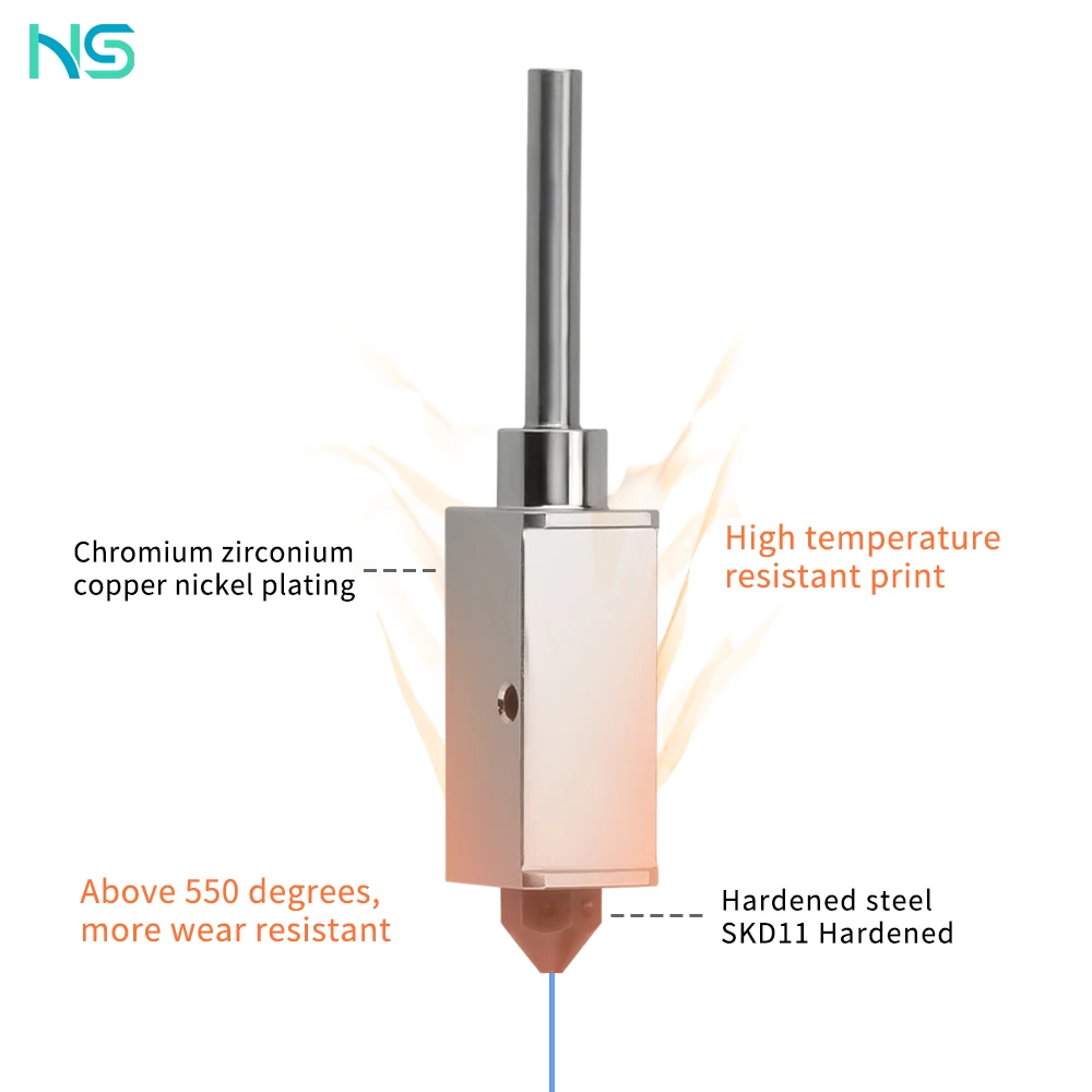 Haldis 3D Upgrade Hotend  Hardened  Nozzle High Temperature 500℃ Compatible For Bambu Lap X1 & P1P Replace Low Cost High Quality