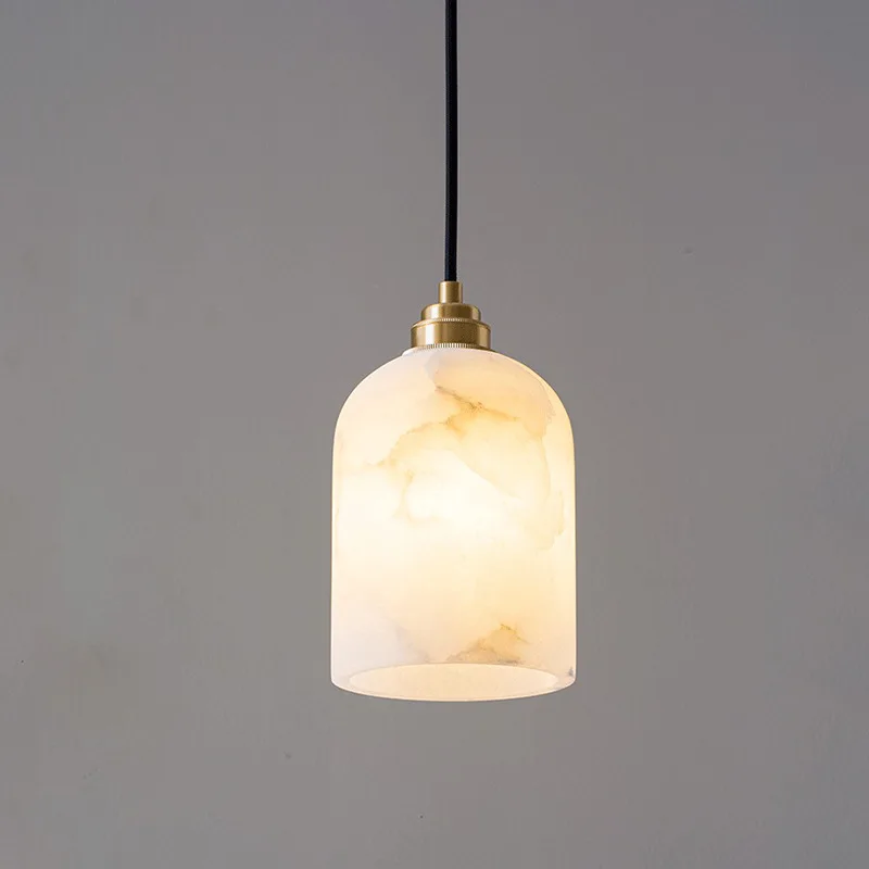 

Wabi-sabi Marble Fancy Pendant Lamp for Bedroom Kitchen Copper Luminaire Suspension Aesthetic Room Decorator Lighting Appliance