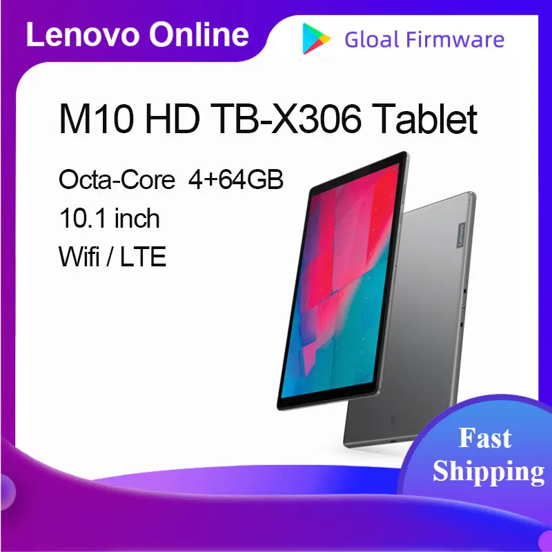 Lenovo Business Tablet M10 HD TB-X306 2nd Gen 10.1-inch 1280*800 Octa-Core  4+64GB Wifi or LTE 4G Version - AliExpress
