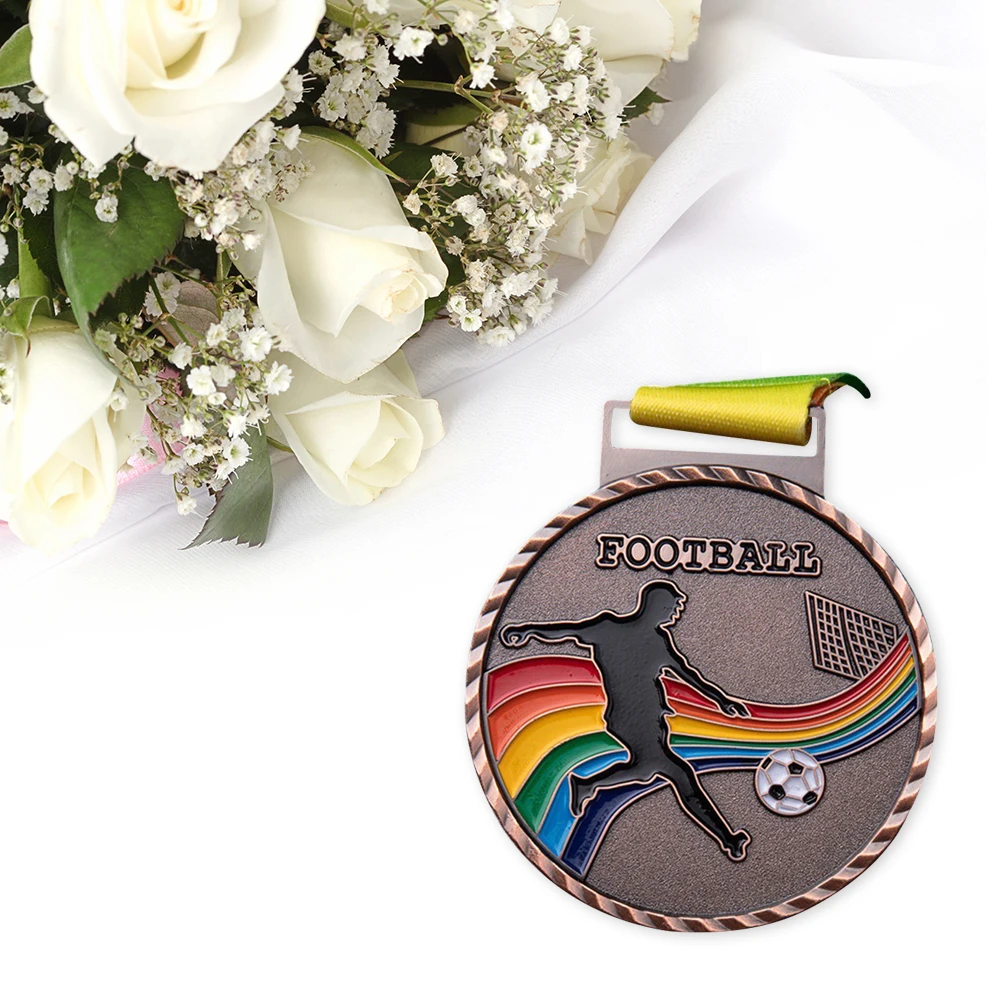 Soccer Medal Winner Golden Silver Copper Zinc Alloy award medals for Outdoor Football Games