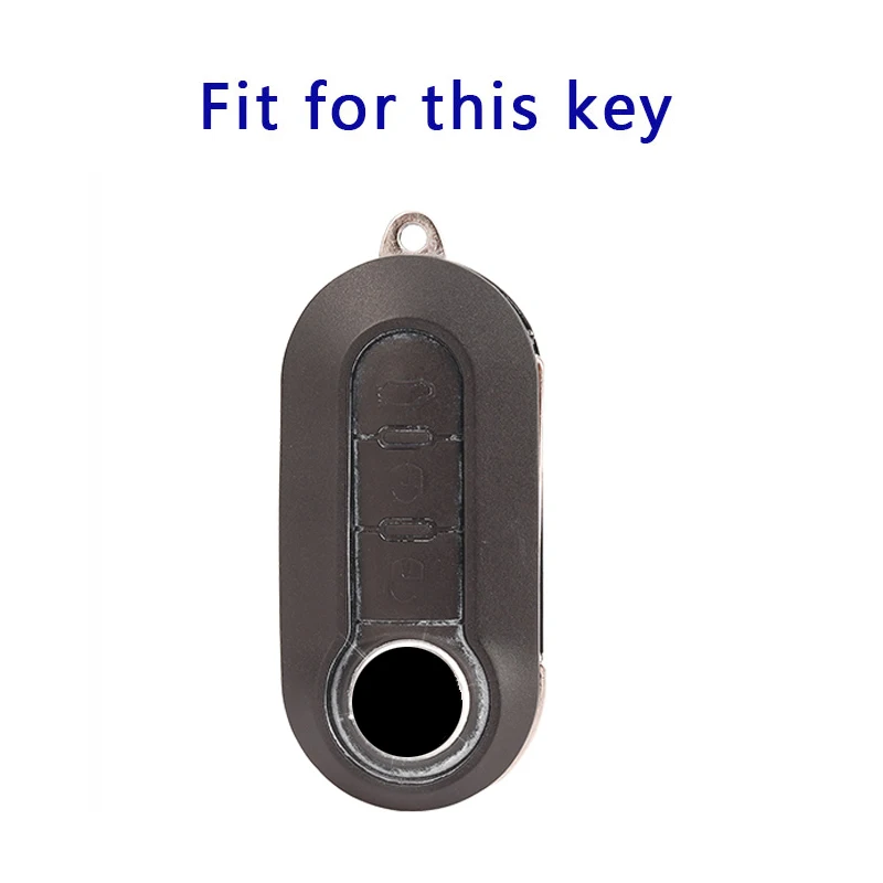 Key Case Cover 3Buttons TPU Car Flip Key Case Cover For Fiat Ducato 500 500L Panda Grande Punto Lancia Musa Auto Shell Fob Accessories