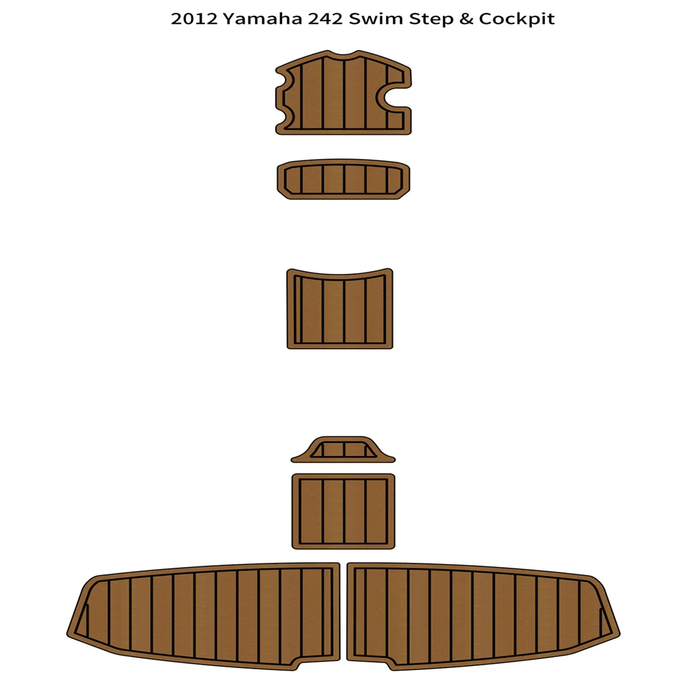 2012 Yamaha 242 Swim Platform Step Pad Boat EVA Foam Faux Teak Deck Floor Mat mat step 2 yamaha f3s u351j 10 00