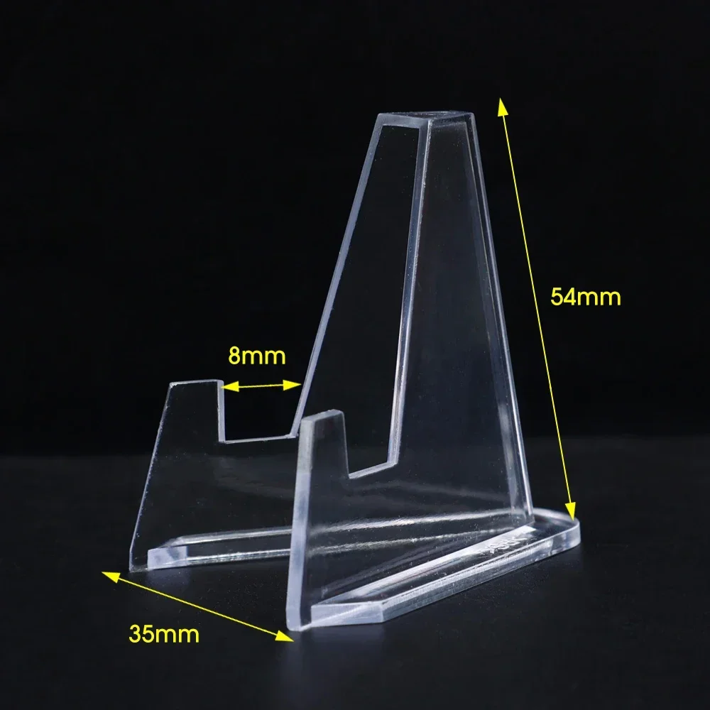 1-30Pcs Clear Acrylic Coin Display Stand Holders Small Easel Rack Trading Card Holder Support For Kpop Idol Card Organizer card holder card display stand coin display stand