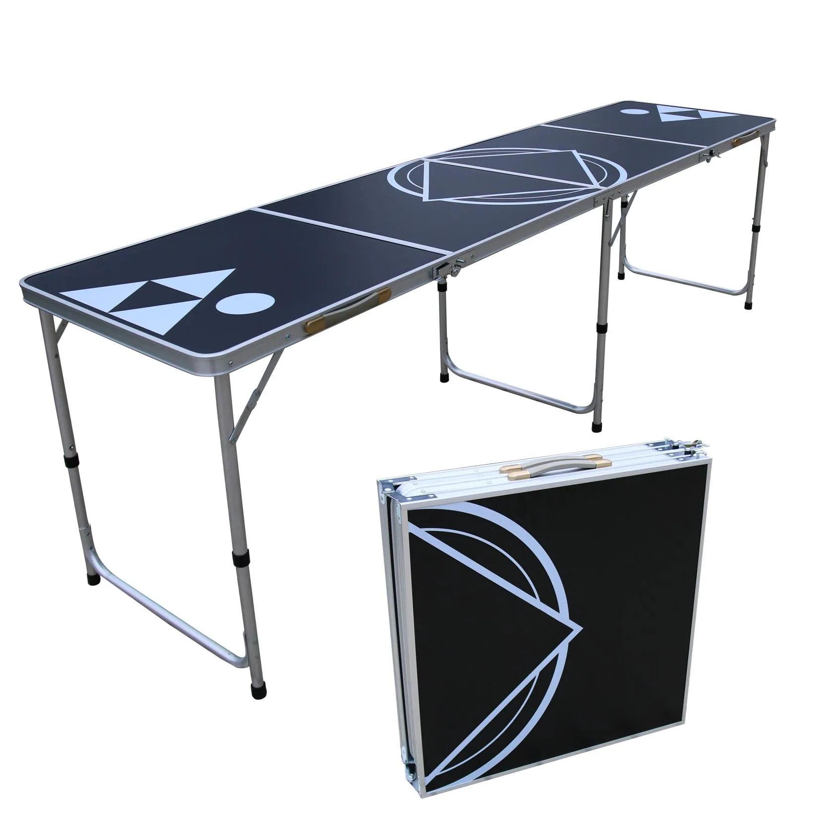 2.4M Red Cup Pong Portable Beer Pong Beirut Game Table - 8 Feet Long - comes with ball rack, bottle opener and 6 pong balls