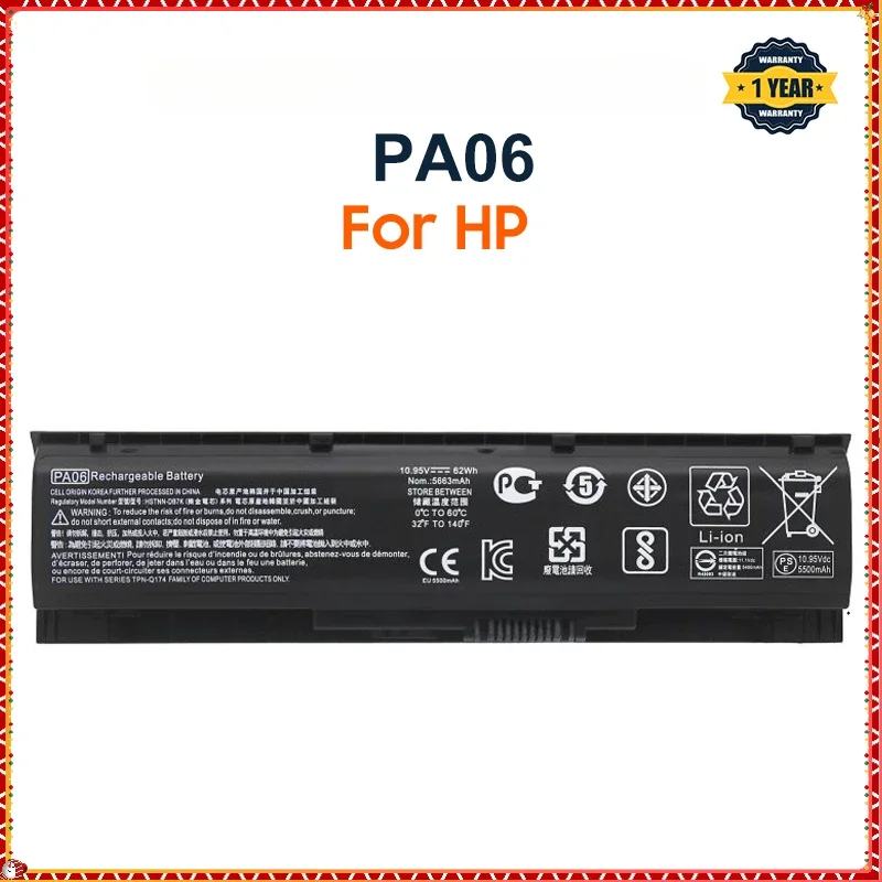 5600mAh PA06 Laptop Battery For HP Omen 17-w000 17-w200 17-ab000 17t-ab200 HSTNN-DB7K 849571-221 849571-241 849911-850 Parts