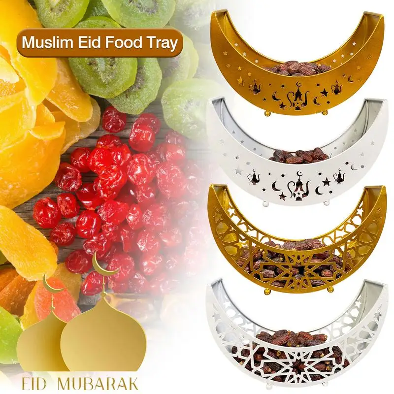 

Ramadan Candy Tray Table Decoration Eid Mubarak Acrylic Snack Dishes Home Decoration Islam Muslim Festival Party Decor Supplies