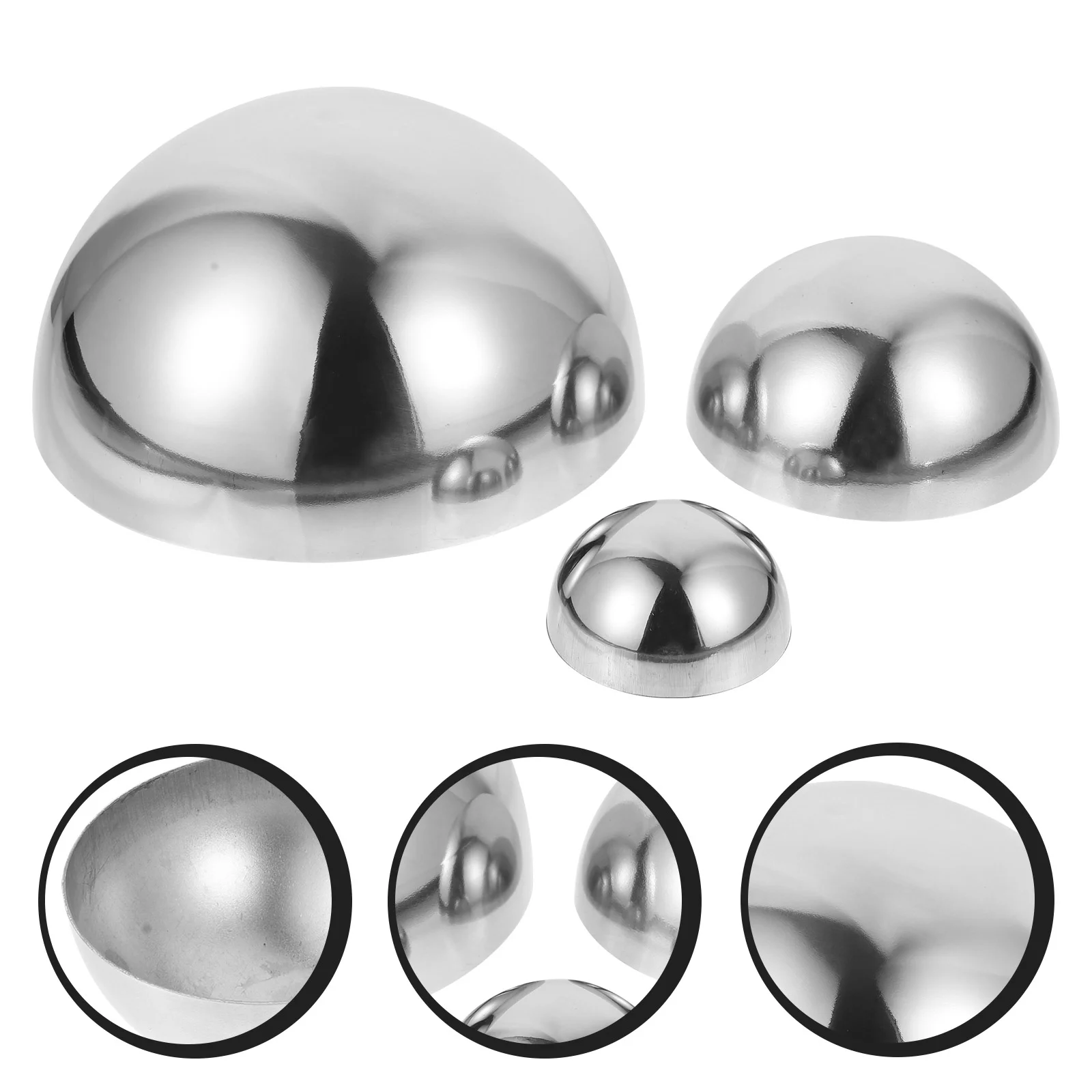 

Gazing Balls Garden Hemisphere Ball Shiny Polished Globe Reflective Smooth Spheres Stainless Steel Hollow Half Mirror Balls