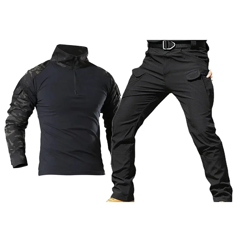Tactical Uniforms IL Hunting Uniform Tactical Shirt Set Camouflage Airsoft Clothing Hiking Suit Multicam Black Tactical Suit