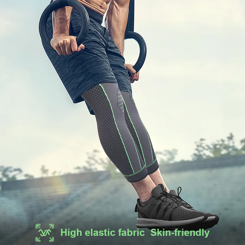 

Knitted Nylon Sports Lengthened Knee Pads Autumn Winter Protect size Legs Basketball Football Mountaineering Protection Warm