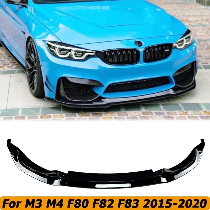 

Front Bumper Lip Spoiler For BMW 3 Series F80 4 Series F82 F83 M3 M4 Splitter Diffuser Body Kit Guards 2015-2020 Car Accessories