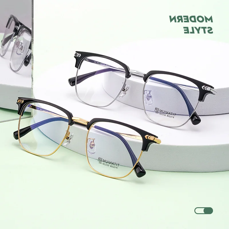 Sm15208 New Men's Plate Eyebrow Frame, Business Ultralight Retro