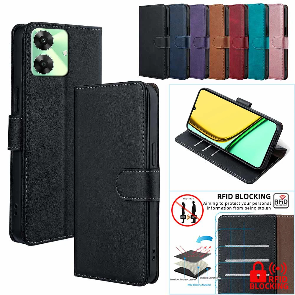 Popular Wallet Magnet Buckle Leather Flip Phone Case - Protective Cover