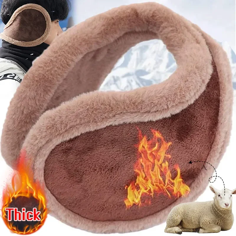 

Fleece Ear Plush Earmuffs Cycling Wool Men Ear Protector Outdoor Cover Mask Muffs Thicken Warm Winter Women Fur Velvet Soft