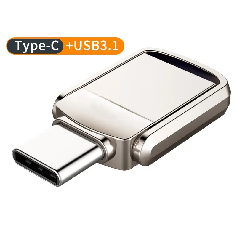 2TB USB Flash Drives USB 3.0 Metal Flash Drive 1TB Drive C-Type High Speed Pendrive Waterproof USB Portable USB Memory