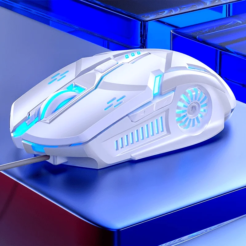 Silver Eagle G5 Mute Wired Mouse Six Keys Luminous Game E-Sports Machinery Computer Accessories Cross-Border Delivery