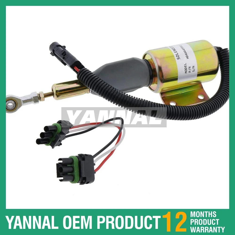 

24V Fuel Shutdown Solenoid Valve For JOHN DEERE 624H 670C 670CH 672CH RE502474