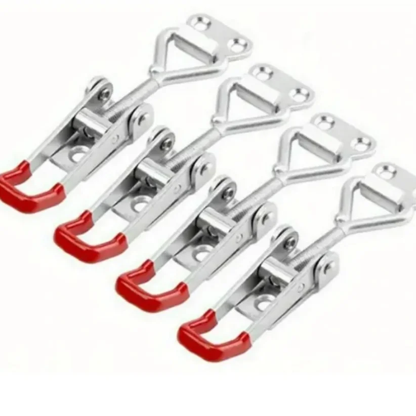 ALLSOME 2/4/8/10Pcs 4001 Industrial Metal Buckles with Quick Clamping and Mechanical Locking for Hardware Iron Boxes