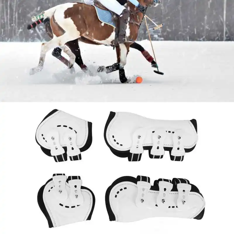 Horse Riding Boots Horse Tendon Boots Shock Absorbing Adjustable Horse Front Hind Boots Fetlock