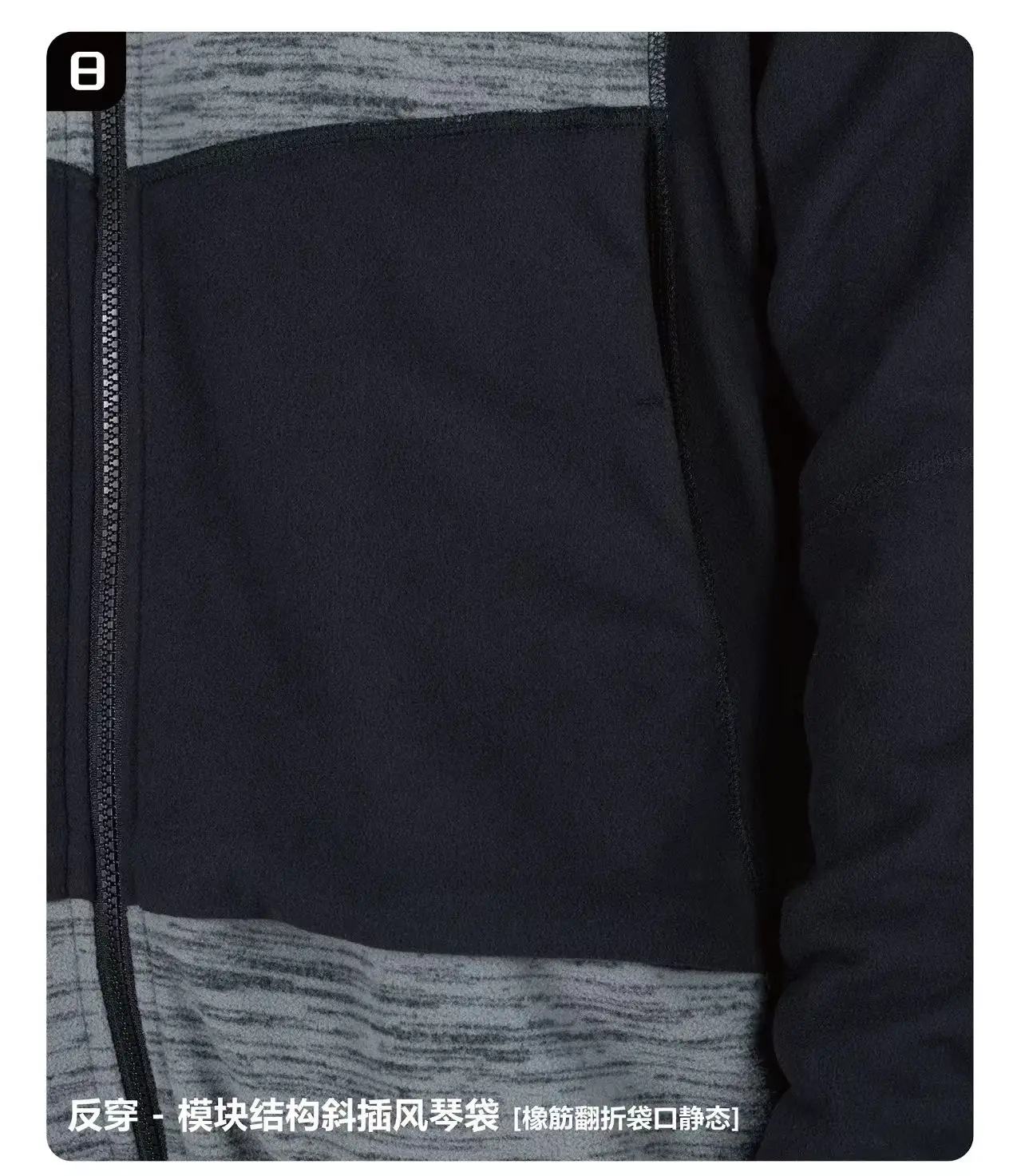 Reindee Lusion 25aw Two-side PolartecThermalPro fleece inner jacket stand collar x-shape cut back techwear gorpcore