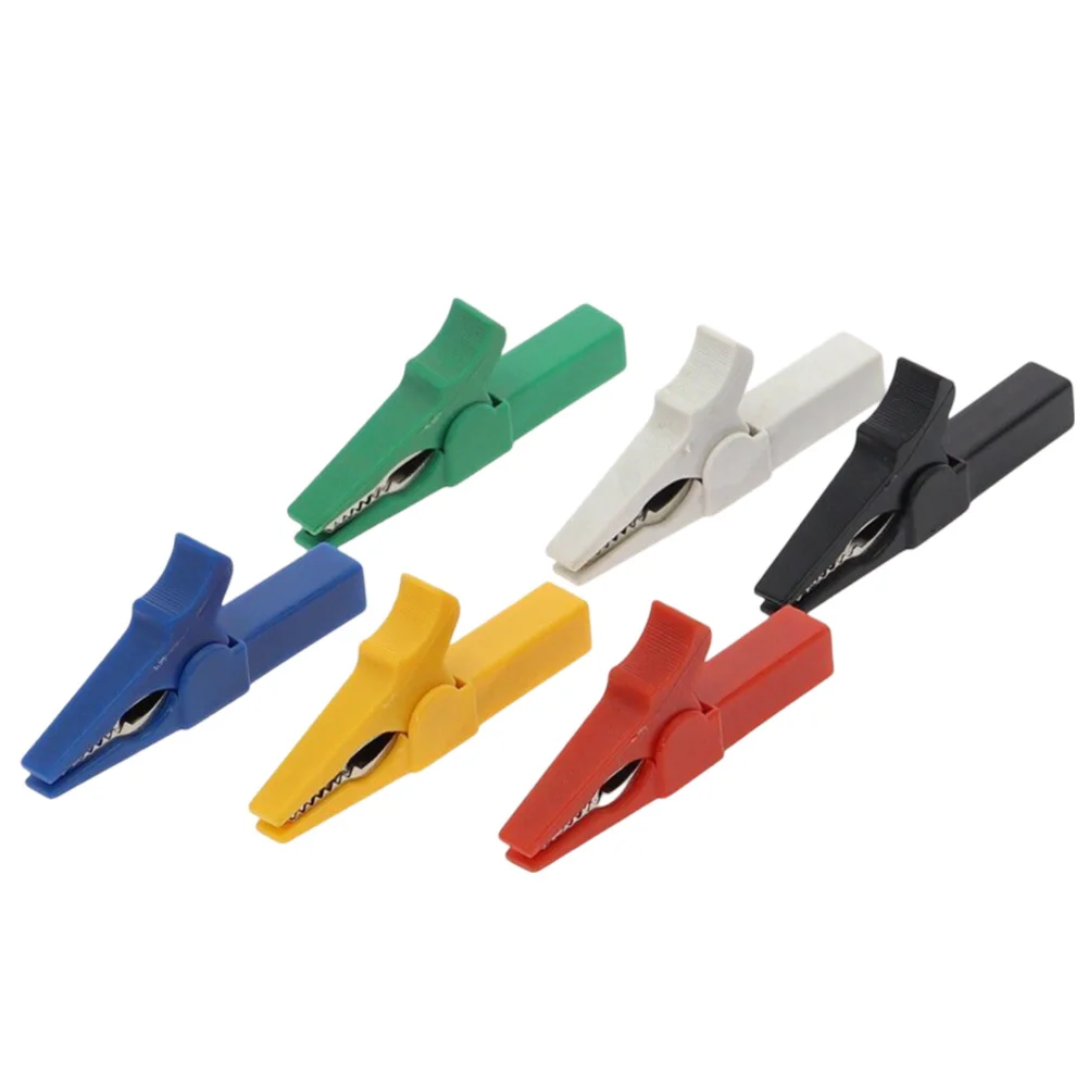6PCS Krokodil Clips Für Elektrische Jumper Isolierte Sicherheit Krokodil Clips Kupfer Für Krokodil Clip Elektrische Tester Schellen – Detail 3