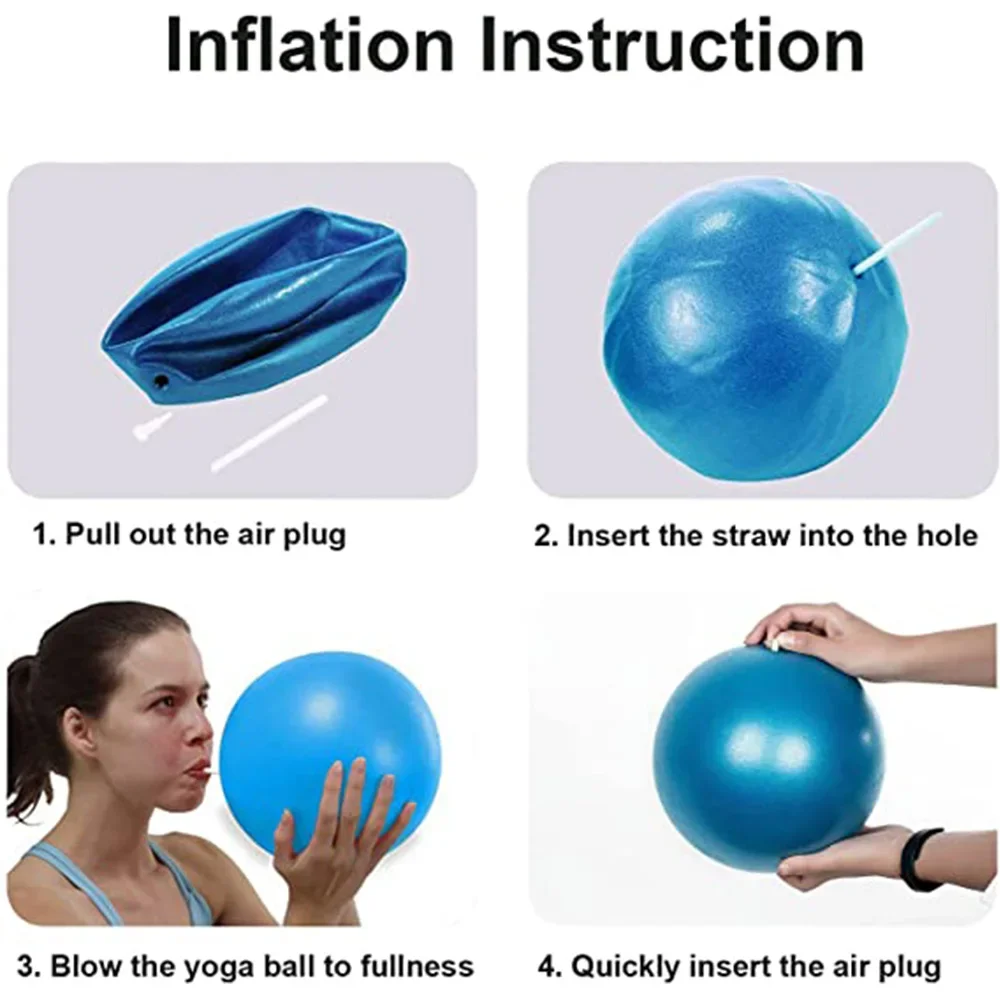 Yoga Ball Gymnastics Ball 25CM Pilates Yoga Ball Exercise Anti-Pressure Explosion-Proof Gymnastics Balance Exercise Fitness Gym Home Yoga Core Training
