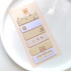 Korean Aesthetic Sticky Notes Set with Marker - Cute Memo Pads & Book Tabs (YELLOW)