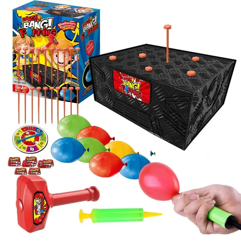 

Balloon Box Game Hammer Balloon Blast Box Game Fun Creative Spin Game Anti Stress Crazy Party Prank Funny Kids Educational Toys