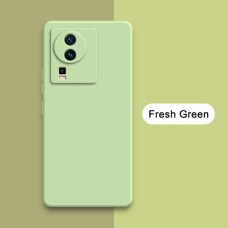 Premium Square Liquid Silicone Shockproof Phone Case with Camera Protection