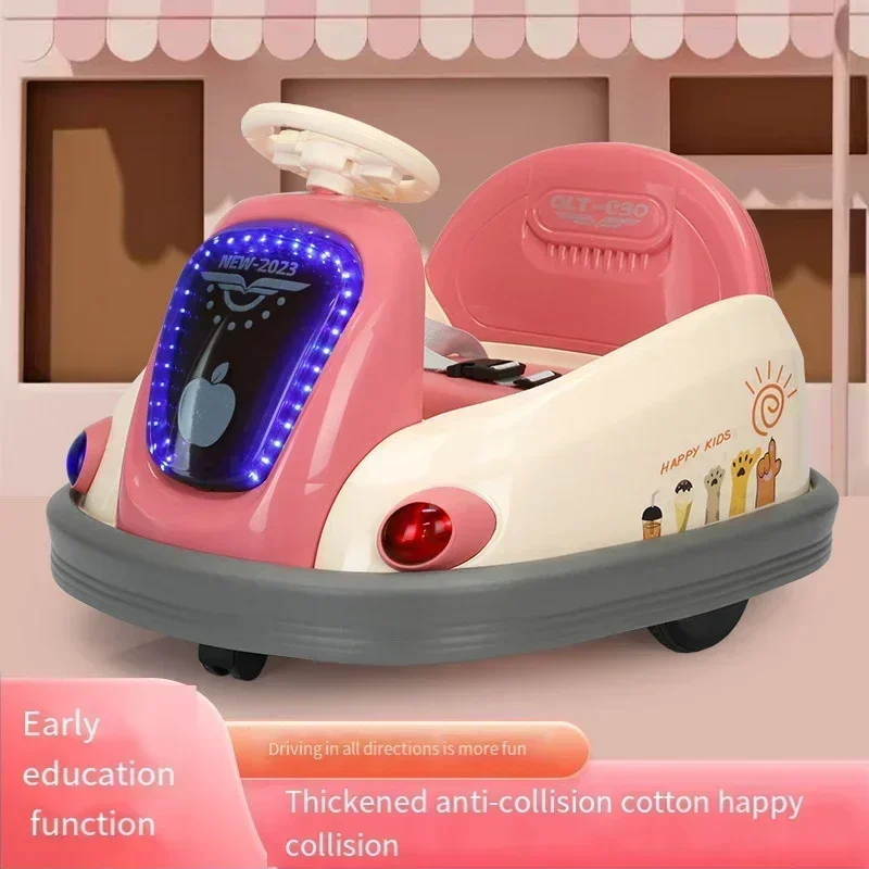 Children's Bumper Car Electric Bumper Car Rechargeable Remote Control Toys Car Drift Cars Rotating Kart 1-8 Years Old Boys Girls 4