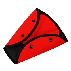 Comfortable Child Car Seat Belt Adjuster - Soft Anti - Strangulation Accessory (Red)