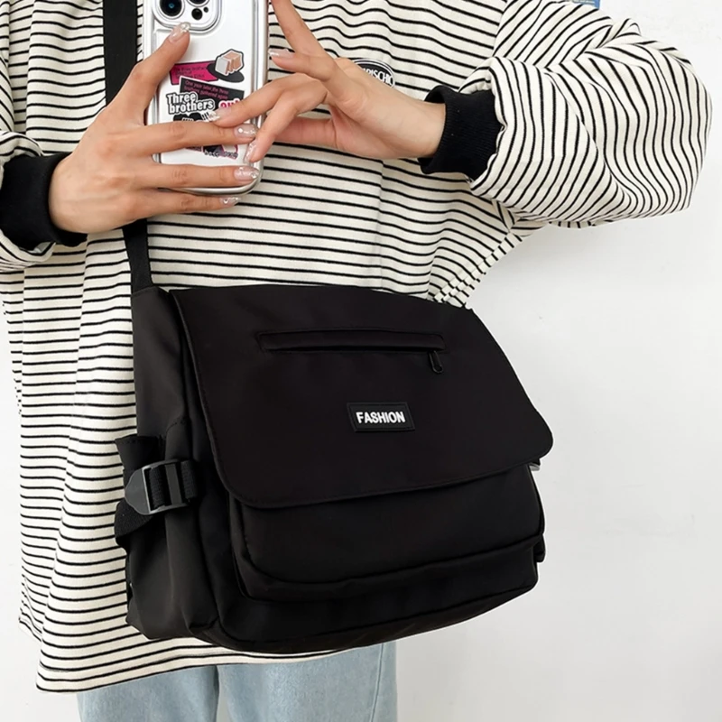 Large Capacity Crossbody Bag for Women Men Casual Shoulder Bag Student Book Bag