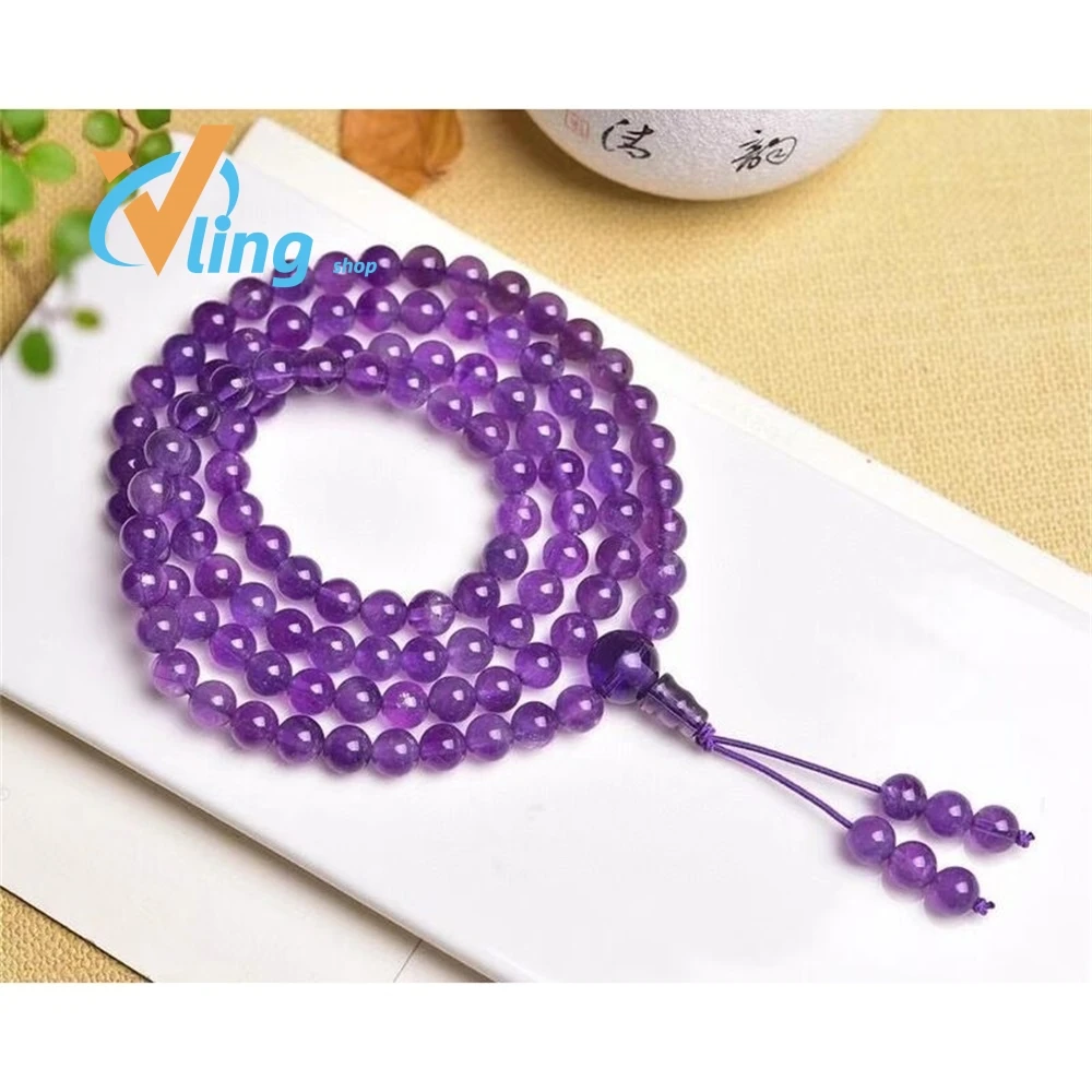108 Pure Natural Amethysts Personalized Bracelet Boho Jewelry	 2022 Best Selling Products Gift For Girlfriend Trending Luxury