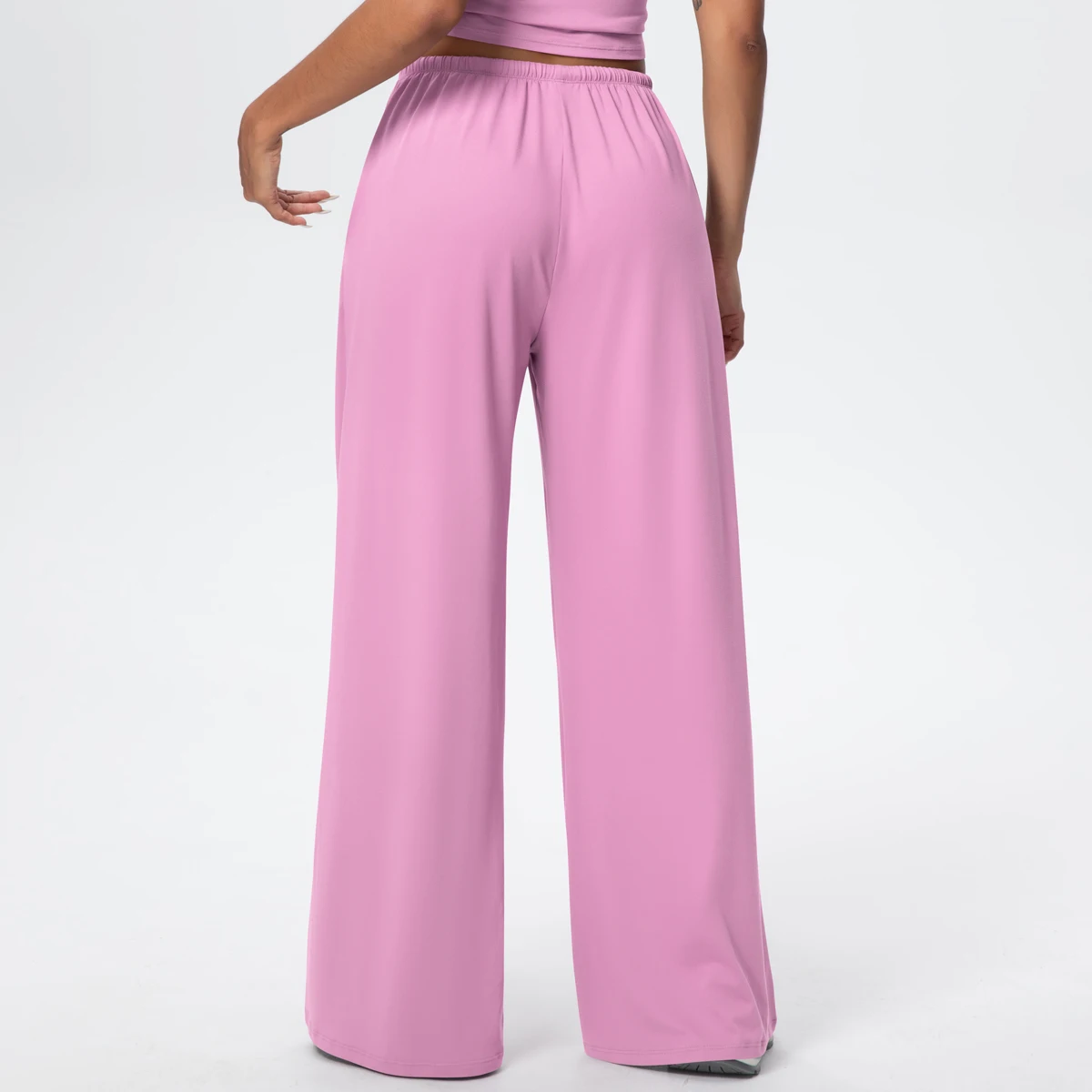 Breathable Solid Color Loose Yoga Pencil Pants Lifting Buttocks Sports Quick Drying Wide Leg Pants With Pockets Gym Yoga Pants