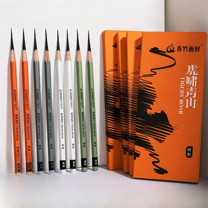 10 Pack Sketch Black Charcoal Pencil Drawing Set Basswood Charcoal Pencil Drawing SketchSet Artist Pencils for Beginner Artist