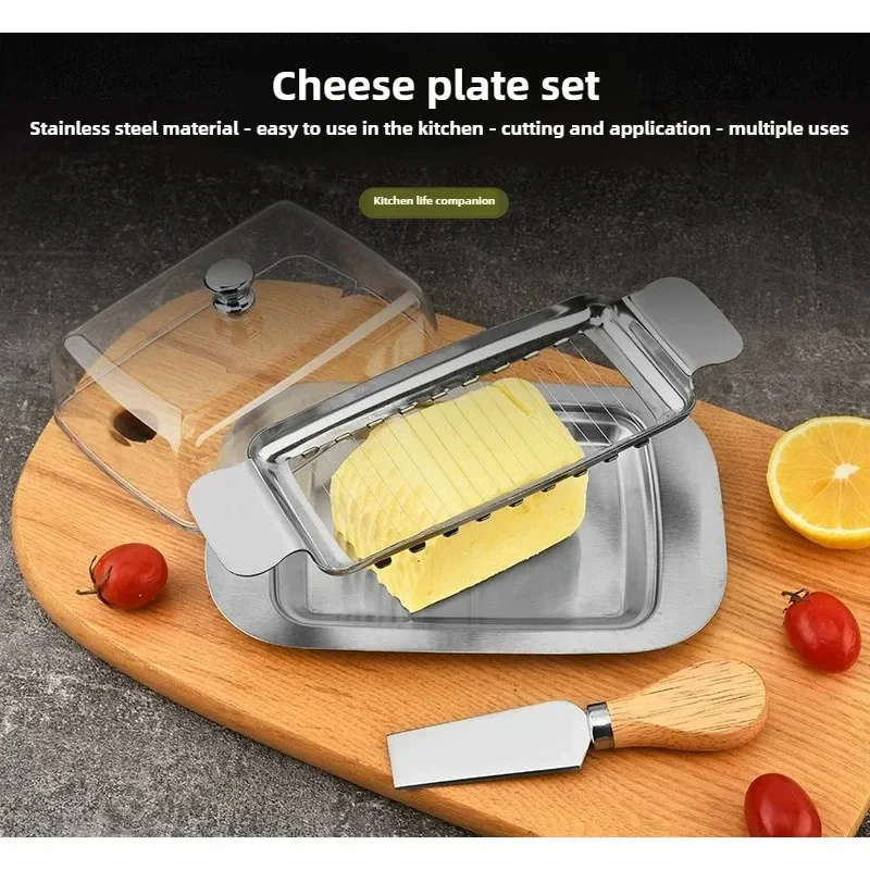 Butter Storage Box Butter Dish with Lid Bread Container Steak Salad Biscuit Cheese Plate Restaurant Kitchen Accessories Butter Storage Box