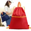 Outdoor Waterproof Nylon Sports Bag Drawstring Bag Travel Sport Drawstring Two Pocket Lightweight Backpack 2