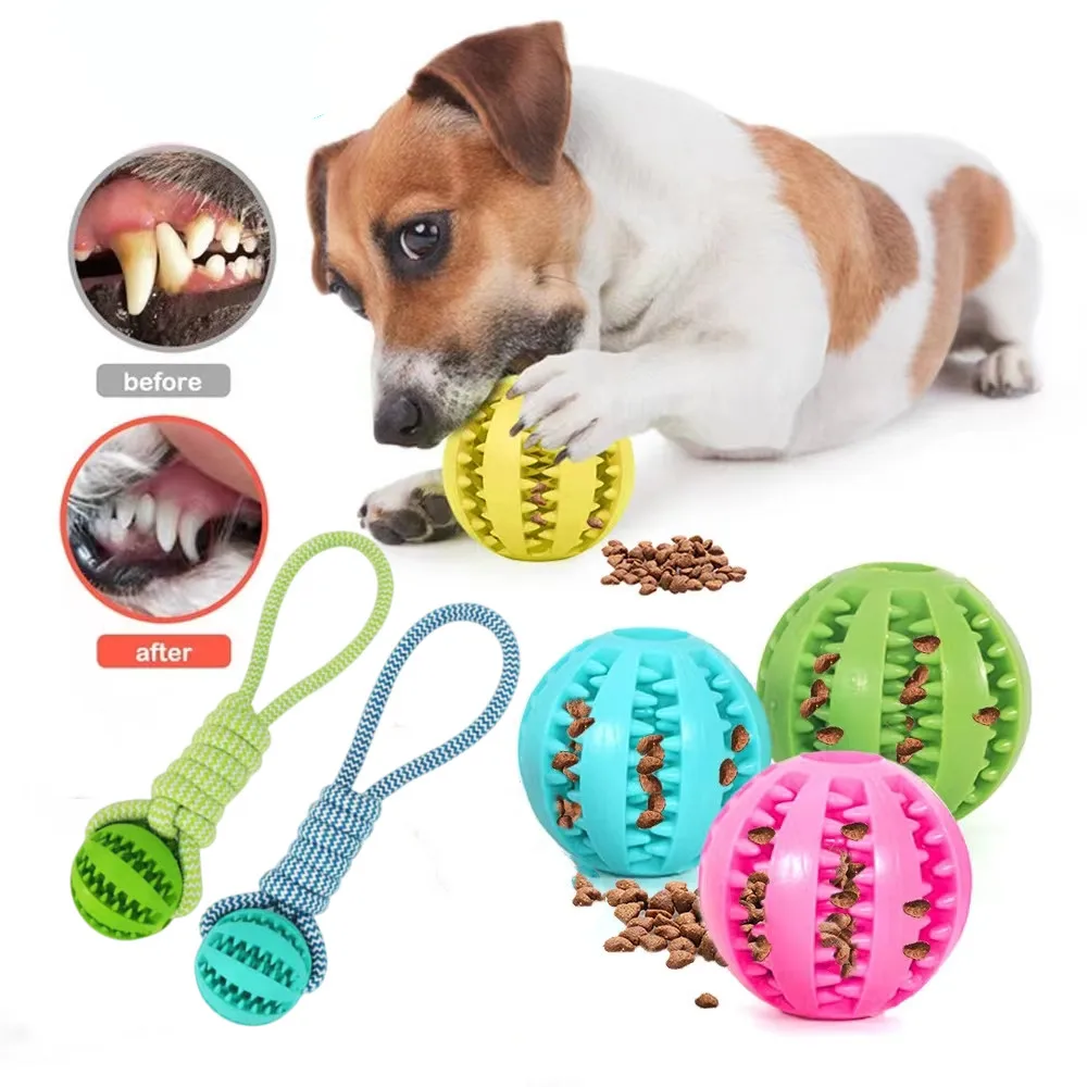 Dog Ate Pieces Rubber Ball Rubber Dog Ball Tooth Large Dog Toys