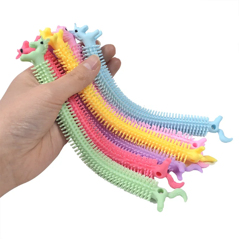 5Pcs Fidget Worm Noodle Stretch String Kawaii Unicorn Party Favors