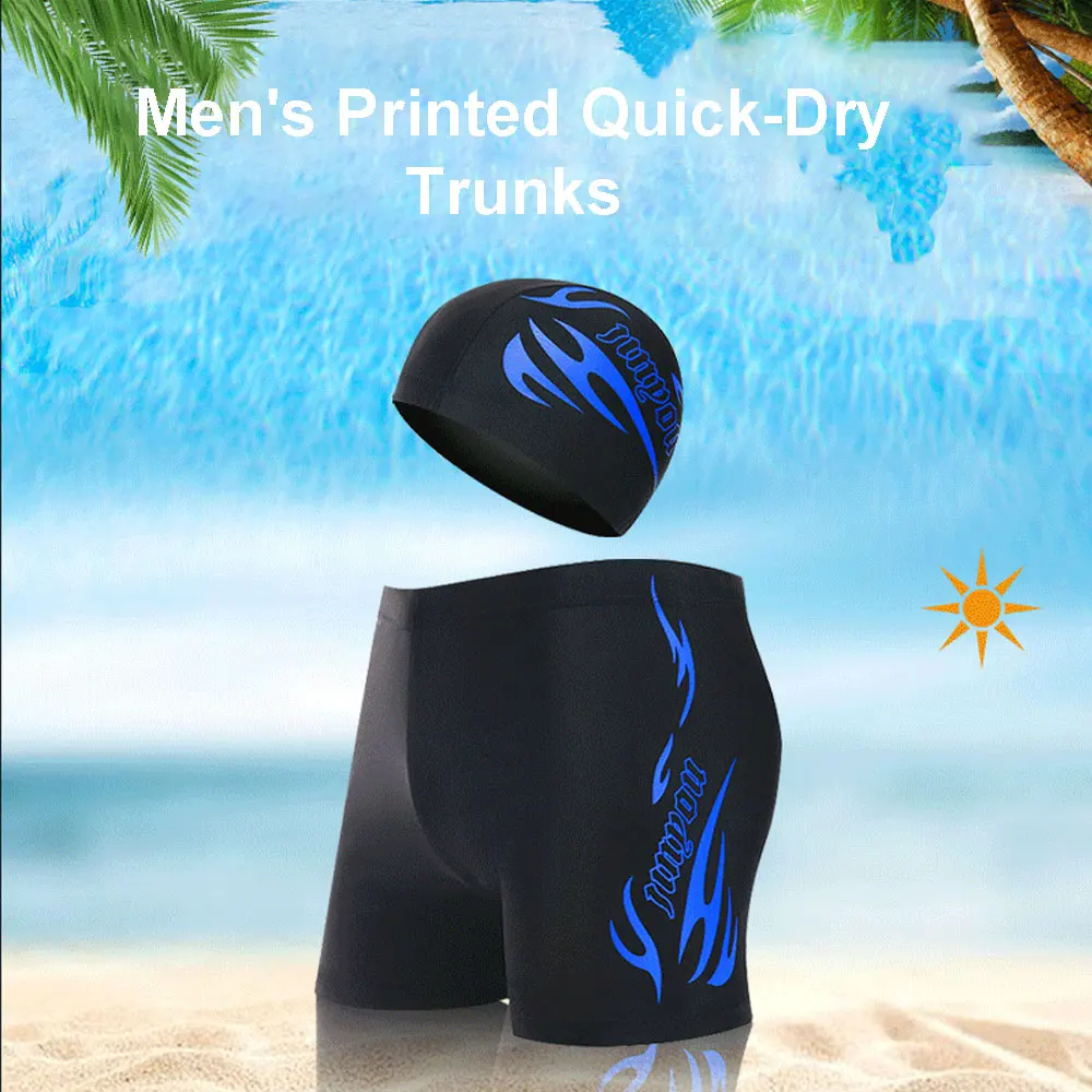 Men Swimwear Tight Swim Trunks Plus Size Quick Dry Swimming Shorts