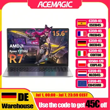 ACEMAGIC LX15PRO Laptop Computer AMD Ryzen 7 7730U Windows Laptop 15.6-in IPS 16GB DDR4 512GB NVMe SSD Numeric Keyboard