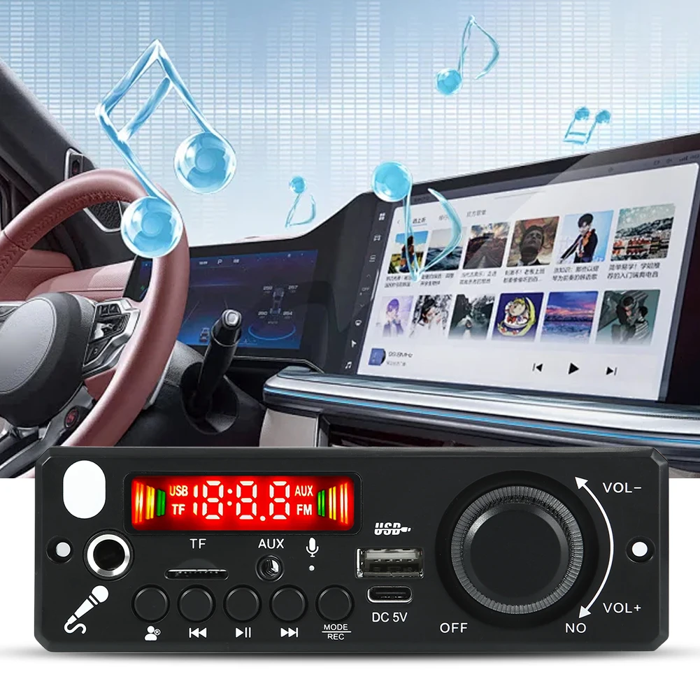 Автомобильный FM-радиомодуль с усилителем, 6 Вт, поддержка TF, USB ...