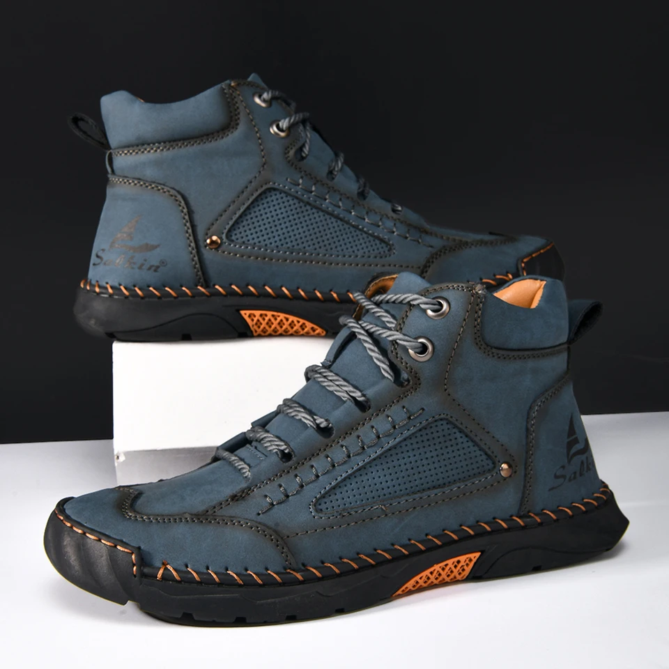 Stivali Uomo A Piedi Nudi - Scarpe Antiscivolo Traspiranti Per Escursioni (Alti, Beige/Cachi/Nero)